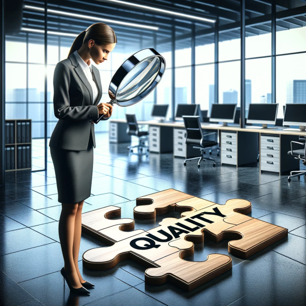woman inside a corporate office environment searching for hidden quality costs woman inside a corporate office environment searching for hidden quality costs