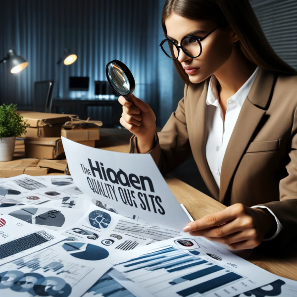 woman searching for hidden Quality costs woman searching for hidden Quality costs